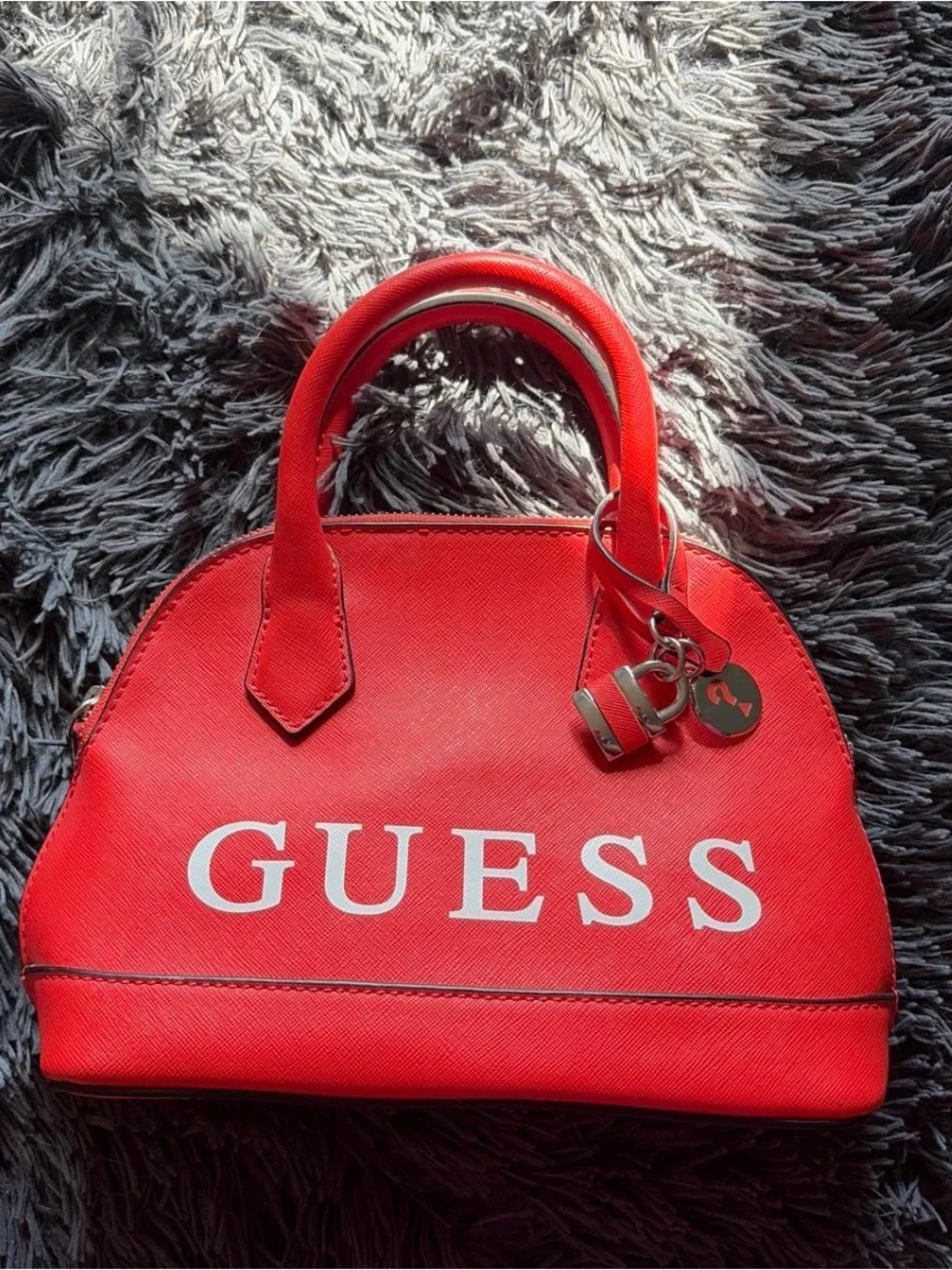 GUESS Red Logo Dome bag